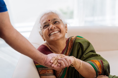 Senior woman smiling